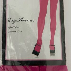Leg Avenue Striped Pink Nylon Tights